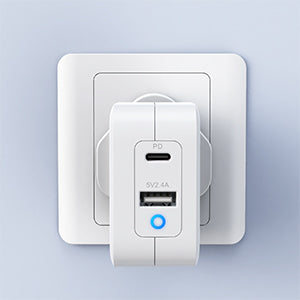 Choetech 65W Dual USB C Port GaN Charger - White