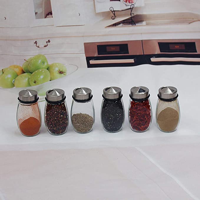 6 pcs Rotating Condiment Spice Jars Set for Kitchen - Level UpLevel UpSmart Devices501659
