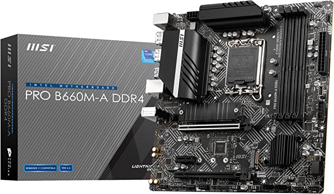 MSI PRO B660M-A DDR4 LGA 1700 MATX Motherboard