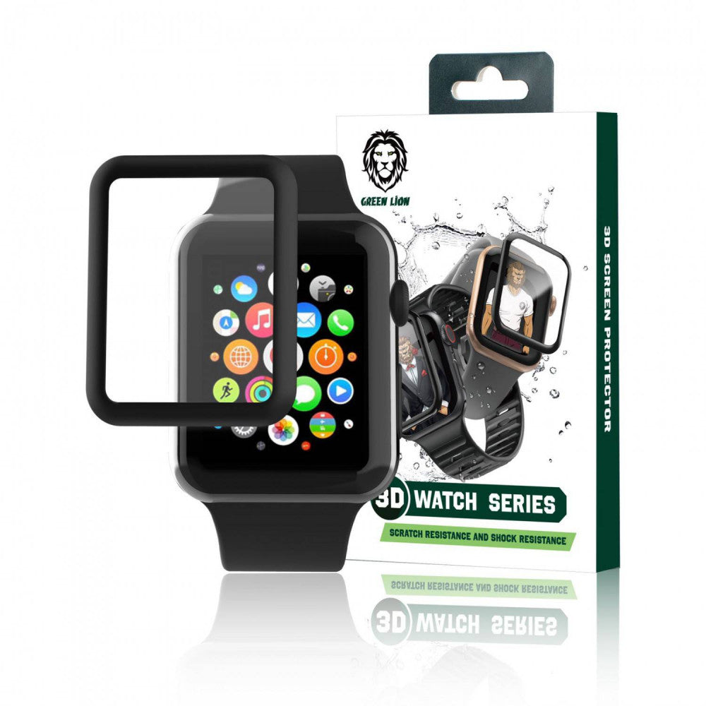Green 3D HD Screen Protector for Apple Watch 45 mm – Black (Model GN3DWHD45CL)