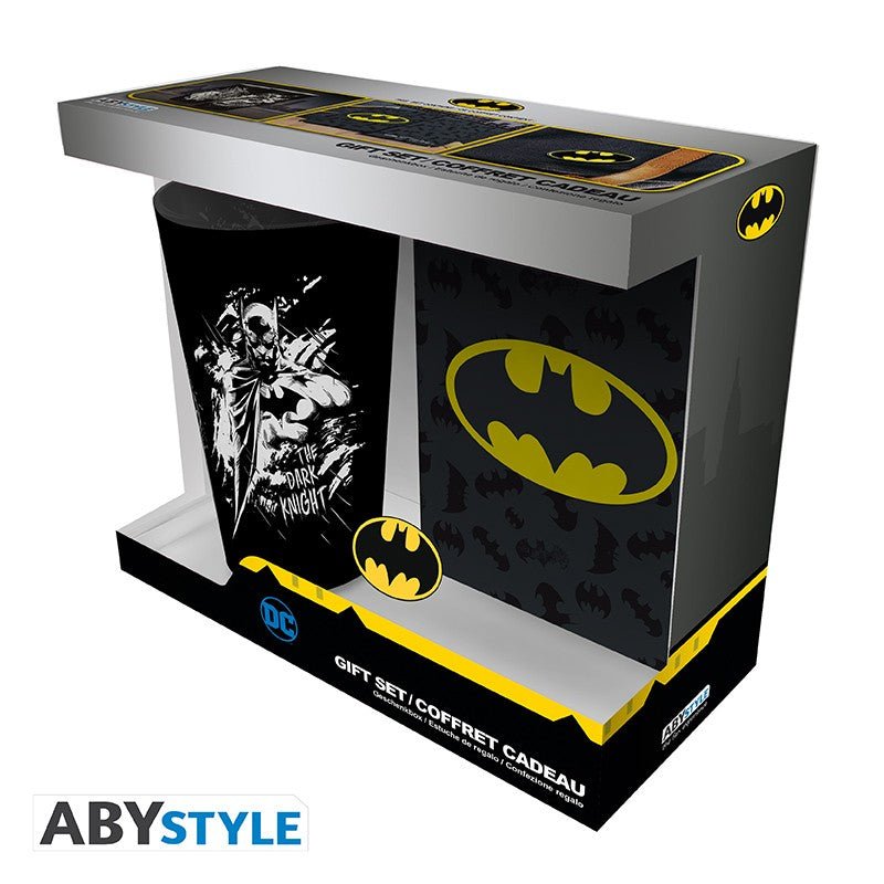 ABY GIFT SET: DC COMICS- BATMAN (GLASS + PIN + NOTEBOOK) - Level UpFunkoAccessories3665361058120