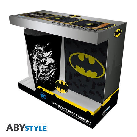 ABY GIFT SET: DC COMICS- BATMAN (GLASS + PIN + NOTEBOOK) - Level UpFunkoAccessories3665361058120