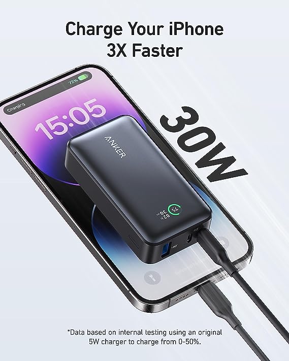 Anker 533 Power Bank (PowerCore 30W ) 10000 PD -Black A1256H11 - Level UpAnkerPower Bank194644123833