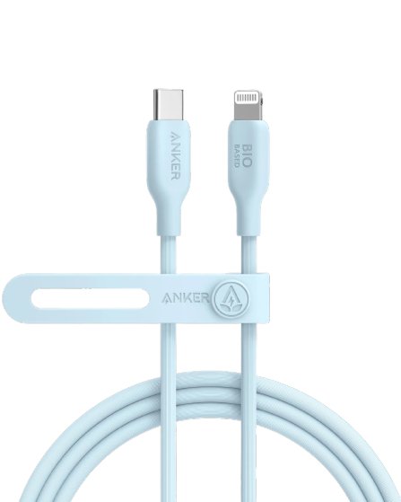 Anker 542 USB-C to Lightning Cable (Bio-Based) (0.9m/3ft) -Blue A80B1H31 - Level UpAnkerCharging Cable194644108595