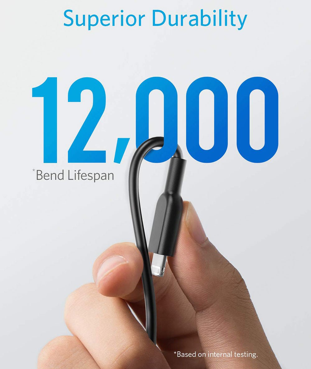 Anker PowerLine II Lightning (0.9m /3ft) C89 - Black A8432H12 - Level UpAnkerCharging Cable194644022686