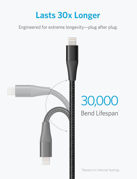 Anker PowerLine+ II Lightning (0.9m /3ft) C89 - Black A8452H13 - Level UpAnkerCharging Cable194644017156