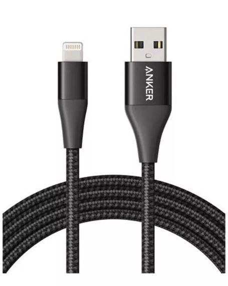 Anker PowerLine+ II USB-A with Lightning Connector Cable 1.8m – Black - Level UpAnkerCharging Cable194644023416