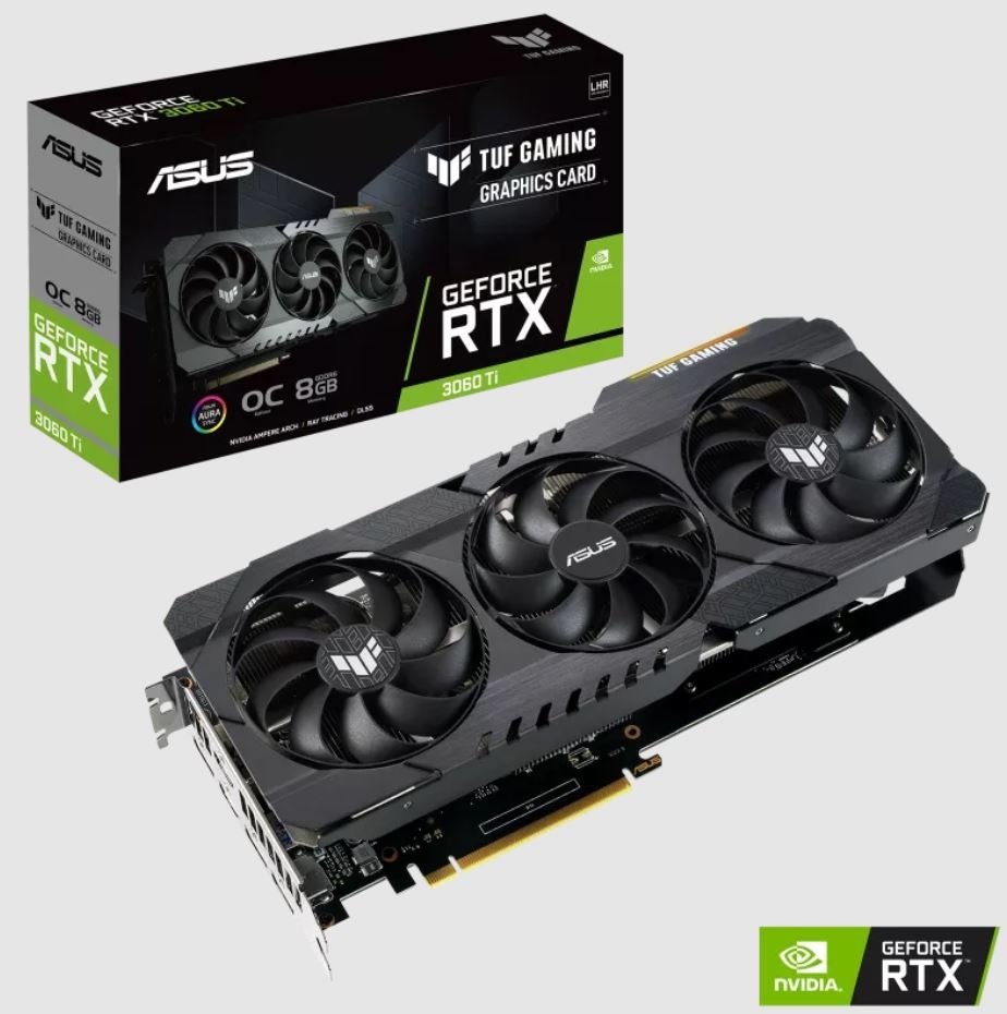 Asus TUF Gaming GeForce RTX 3060 Ti V2 OC Edition 8GB Graphics Card - Level UpLevel UpPC Accessories4711081321675
