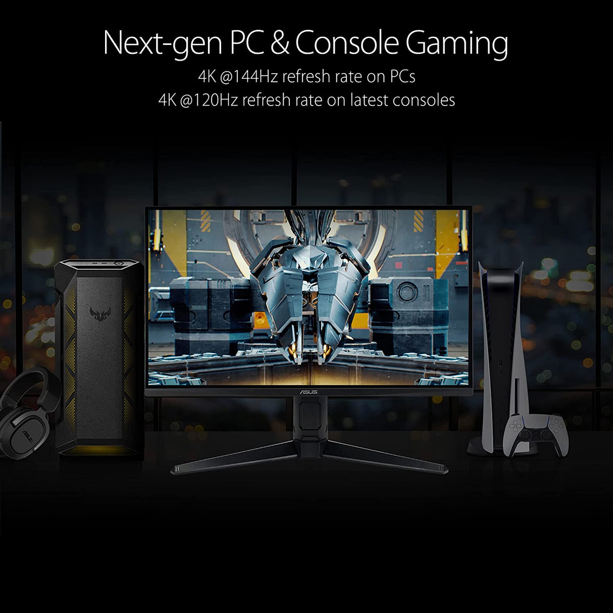 ASUS TUF Gaming VG28UQL1A HDMI 2.1 Gaming Monitor (28" 4K, 144Hz, 1ms) - Level UpAsusGaming Monitor195553043366