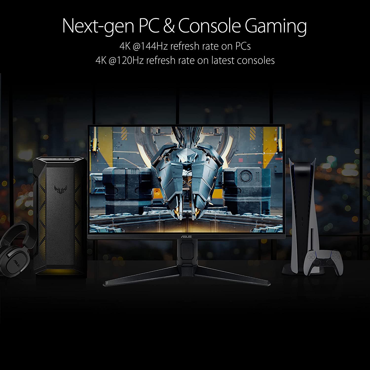 ASUS TUF Gaming VG28UQL1A HDMI 2.1 Gaming Monitor (28" 4K, 144Hz, 1ms) - Level UpAsusGaming Monitor195553043366