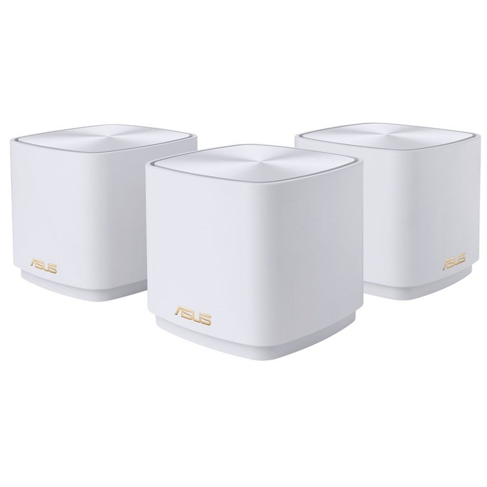 ASUS ZenWifi XD4 AX1800 WiFi Mini Wireless Router, Gigabit Ethernet Tri-band, WiFi 6, 2.4 GHz/5 GHz, 2x Gigabit LAN, White, Pack of 3 - Level UpAsusRouter4718017629638