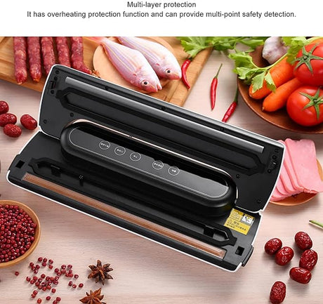Automatic Electric Vacuum Airtight Sealer & Packing Machine for Food Preservation with One Touch Operation - Level UpLevel UpSmart Devices501653