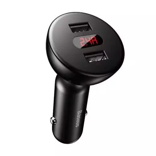 Baseus Shake Head Digital Car Charger - Black - Level UpBaseusCar Charger6953156266605