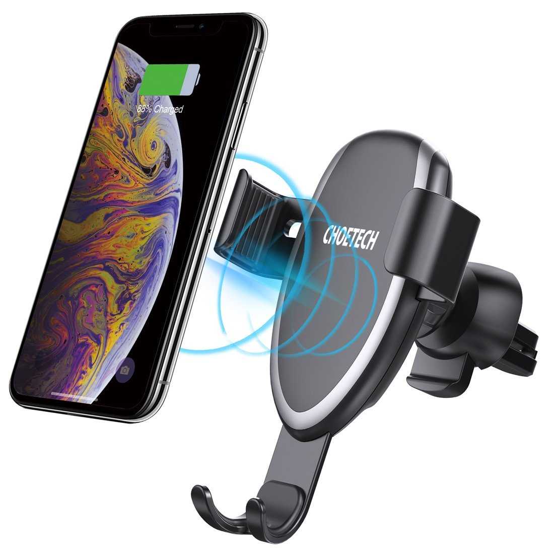 Choetech 10W Wireless Chariging Phone Stand T536-S-201BK - Level UpLevel UpCar Mount6971824975574 - X001B1FHJ9