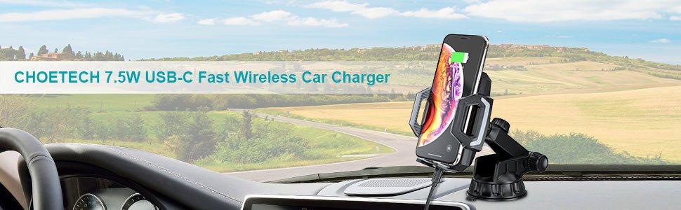 Choetech 15W Wireless Car Mount - Black T521-S - Level UpLevel UpCar Mount6971824976151