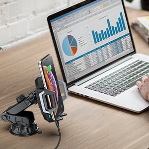 Choetech 15W Wireless Car Mount - Black T521-S - Level UpLevel UpCar Mount6971824976151