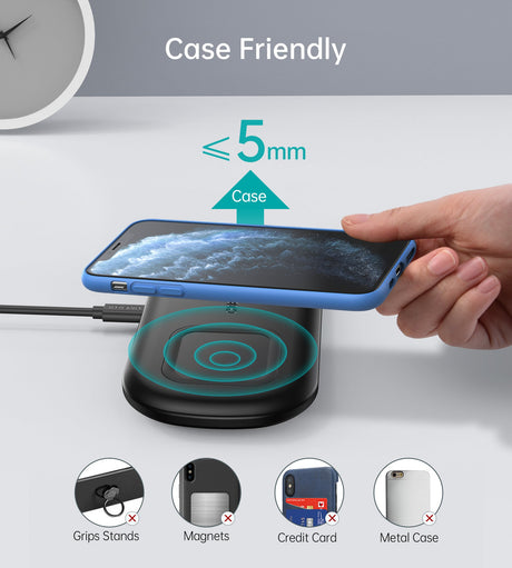 CHOETECH 2 in 1 Wireless Charger, 10W Max Wireless Charging Pad with Adapter for Galaxy Watch - T570 - Level UpLevel UpAdapter6971824977462 - X0019Y2GSN