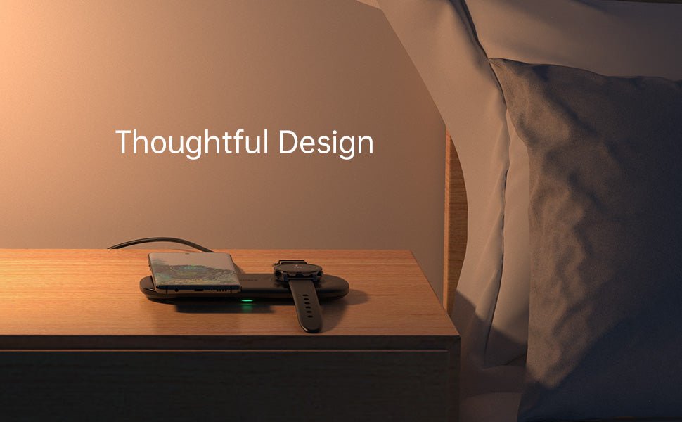 CHOETECH 2 in 1 Wireless Charger, 10W Max Wireless Charging Pad with Adapter for Galaxy Watch - T570 - Level UpLevel UpAdapter6971824977462 - X0019Y2GSN