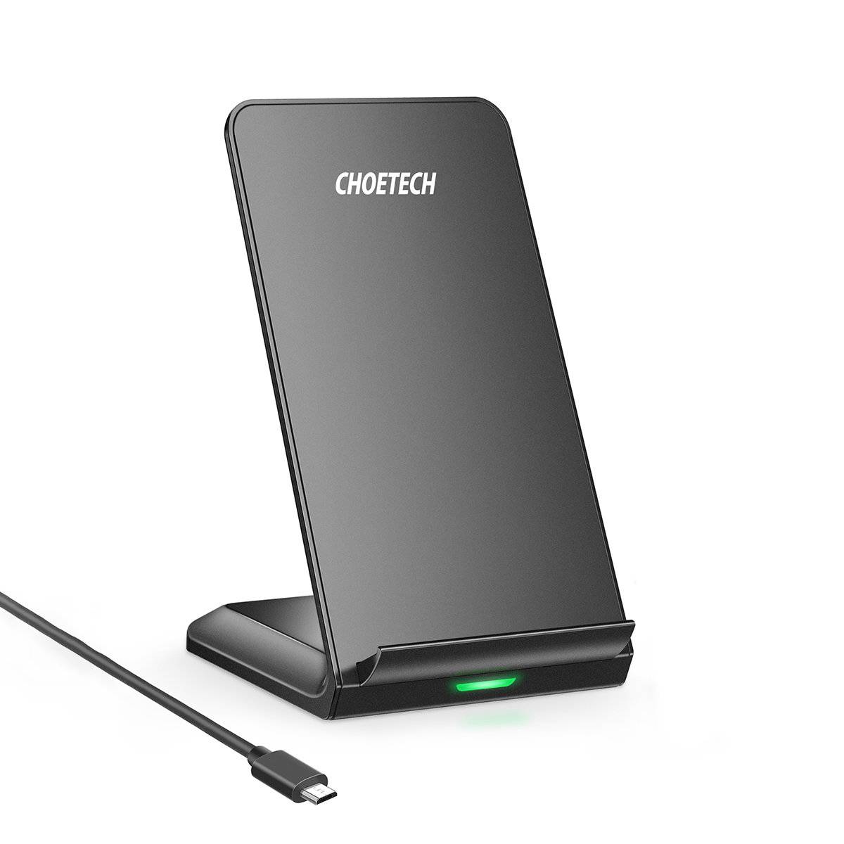 Choetech 2-pack 10W Qi wireless chargers - 1 stand and 1 flat - Black - Level UpchoetechMIX0087