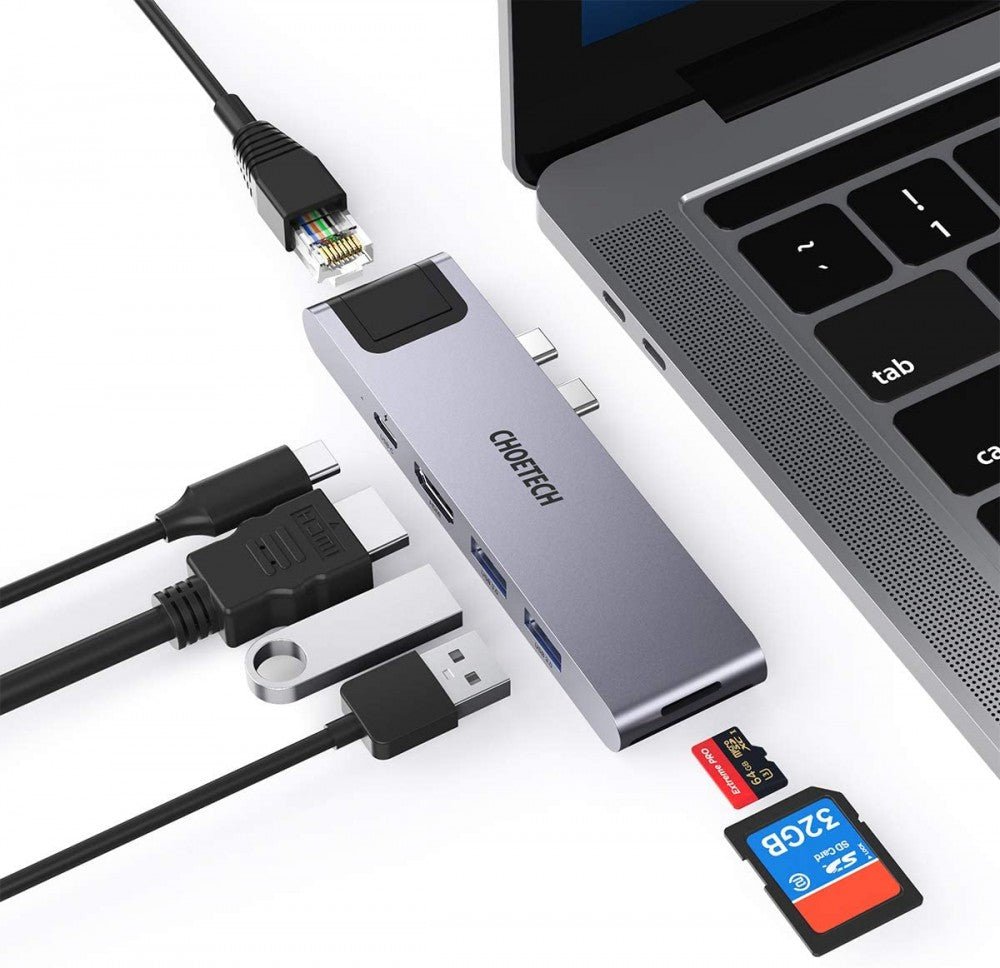 Choetech 7-in-1 USB-C Multiport Adapter HUB-M24 - Level UpLevel UpAdapter6971824976878