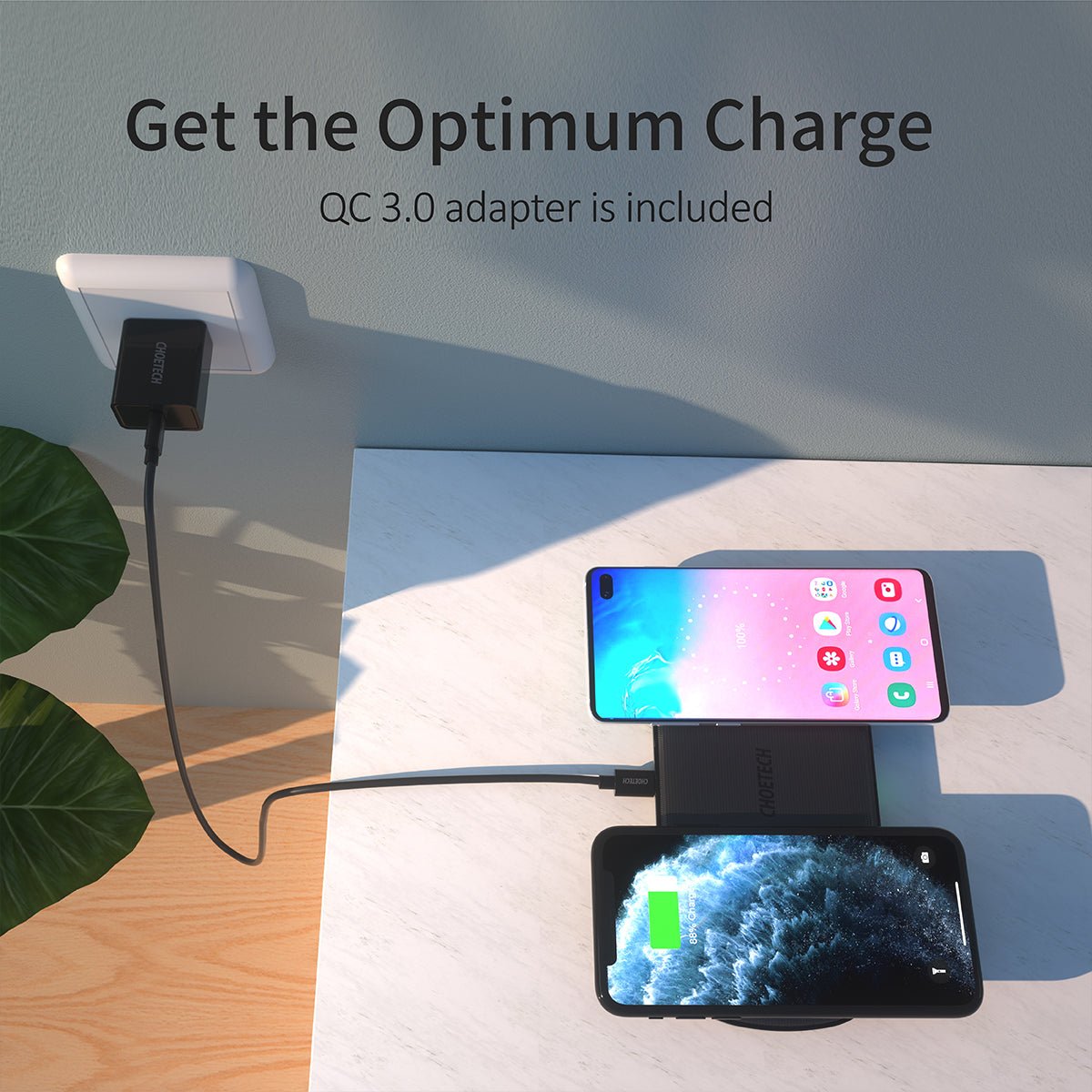 Choetech Dual Wireless Charger - T535-S - Level UpLevel UpAdapter6971824975253