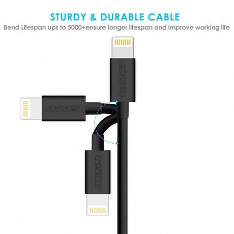 CHOETECH LIGHTNING TO USB A CABLE 2M - BLACK - Level UpAnkerIP0026-BK-V1