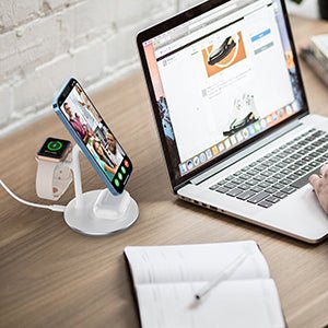 Choetech Magleap Duo 3in1 Magnetic wireless charger station for iPhone 12/13/14 series,AirPods Pro with Iwatch holder - Level UpLevel UpAdapter6932112101853