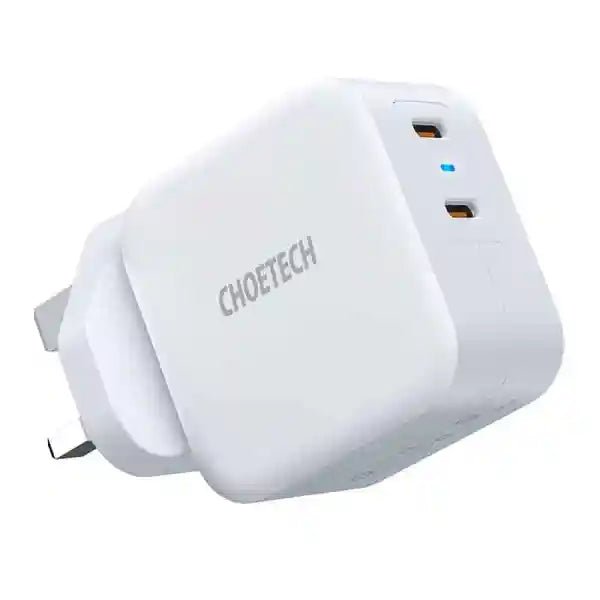 CHOETECH PD 40W Dual USB-C Charger PD6009-UK – White - Level UpLevel UpAdapterPD6009 UK