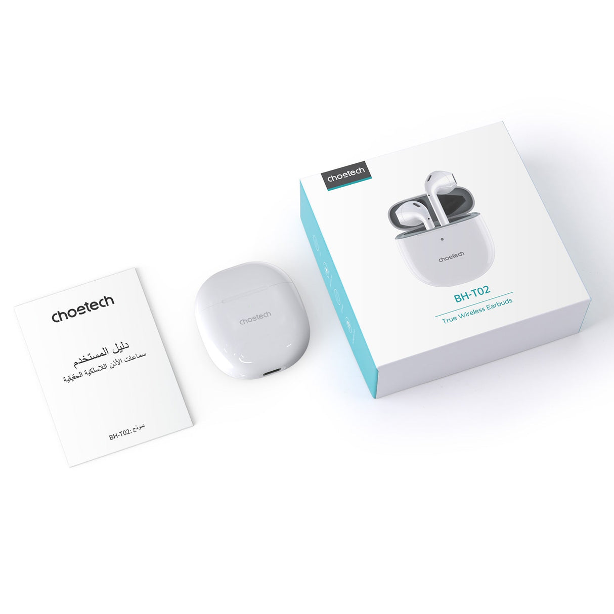 Choetech True Wireless Earbuds, White BH-T02-WH - Level UpLevel UpAudio6932112100641