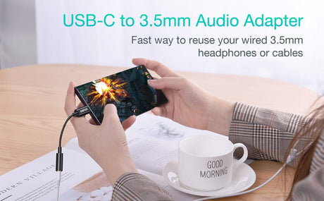 Choetech USB-C to 3.5mm Audio Jack Adaptor AUX003-BK - Level UpLevel UpAdapter6932112102461