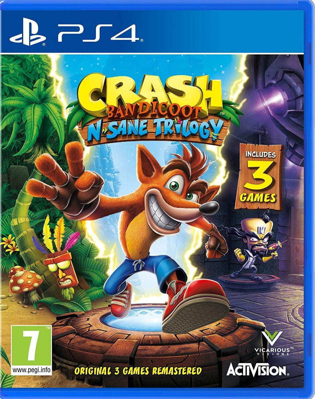 Crash Bandicoot N. Sane Trilogy For PlayStation 4 "Region 2" - Level UpACTIVISIONPlaystation Video Games5030917236662