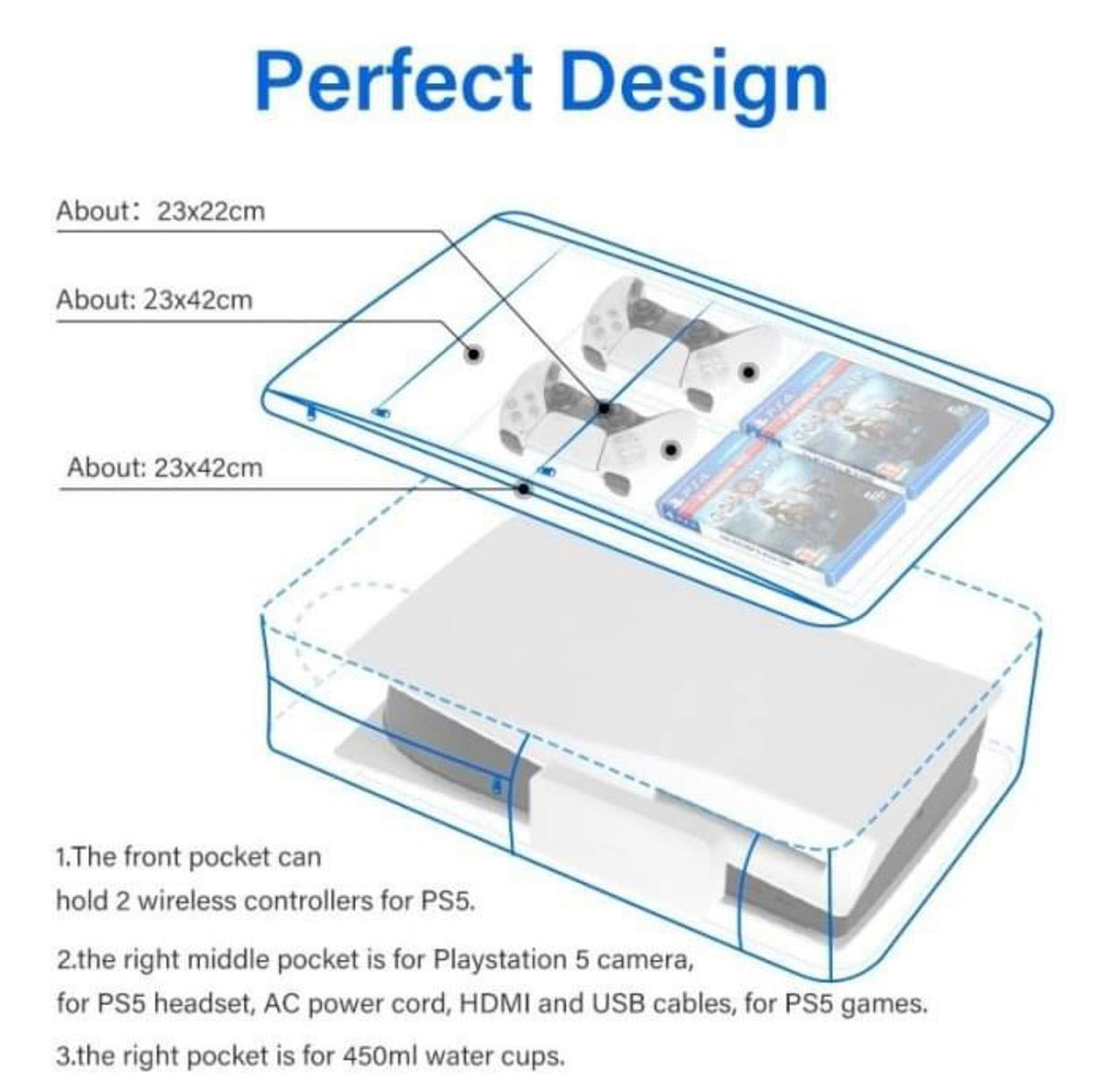 DOBE PS5 BAG-XBOX TY-0823 GRAY/BLACK - Level UpDobePlaystation 5 Accessories