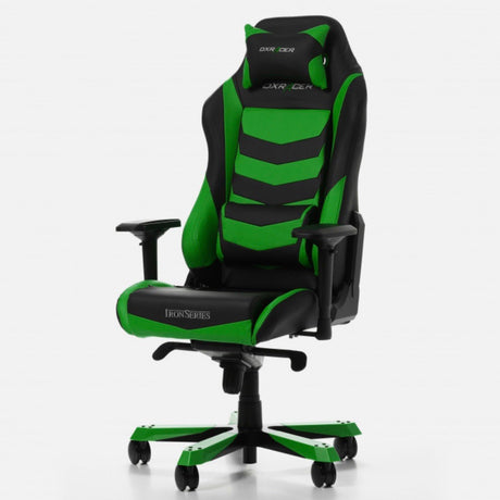 DXRacer Iron Series Gaming Chair - BLACK/GREEN - Level UpLevel UpGaming ChairGC-I166-NG-S2