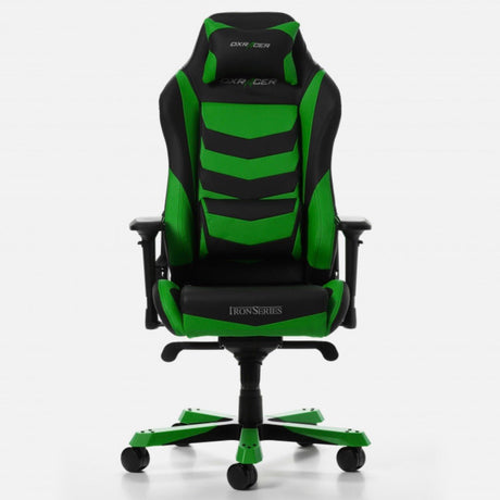 DXRacer Iron Series Gaming Chair - BLACK/GREEN - Level UpLevel UpGaming ChairGC-I166-NG-S2