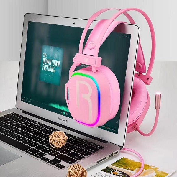 FlashGet V8 RGB GAMING HEADSET - PINK - Level UpFLASHGETHeadset944009330031