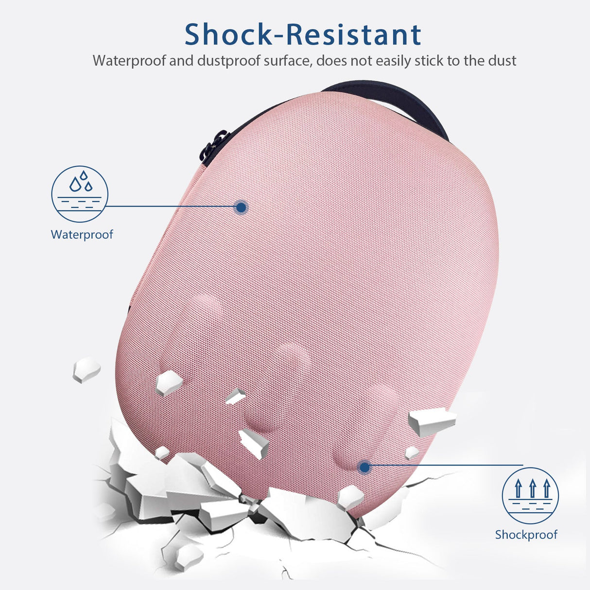 Gamax Meta Quest 3 Storage Box Carbon Fiber ( Model B ) - Pink - Level UpGamaxVirtual Reality Accessories6972520255717