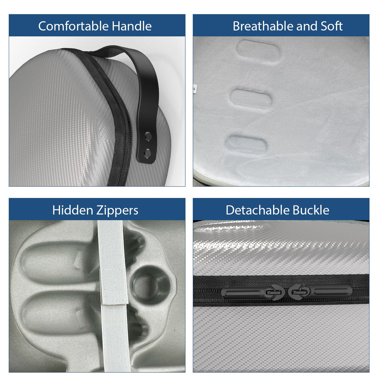 Gamax Meta Quest 3 Storage Box Carbon Fiber ( Model B ) - Silver - Level UpGamaxVirtual Reality Accessories6972520255700