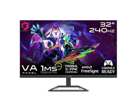 GAMEON GOP32FHD240VA 32" FHD, 240Hz, 1ms (1920x1080) Flat VA Gaming Monitor With G-Sync & Free Sync - Black - Level UpgameonGaming Monitor722777894865