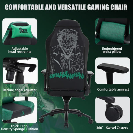 GAMEON Licensed Gaming Chair With Adjustable 4D Armrest & Metal Base - Joker - Level UpGAMEONGaming ChairDC002