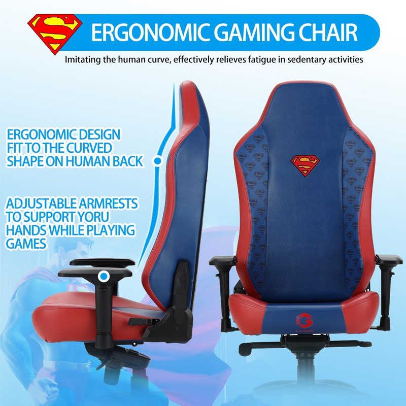 GAMEON Licensed Gaming Chair With Adjustable 4D Armrest & Metal Base - Superman - Level UpGAMEONGaming Chair722777894025