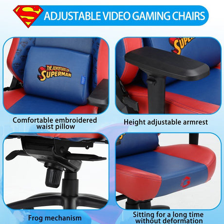 GAMEON Licensed Gaming Chair With Adjustable 4D Armrest & Metal Base - Superman - Level UpGAMEONGaming Chair722777894025