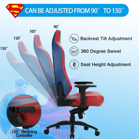 GAMEON Licensed Gaming Chair With Adjustable 4D Armrest & Metal Base - Superman - Level UpGAMEONGaming Chair722777894025