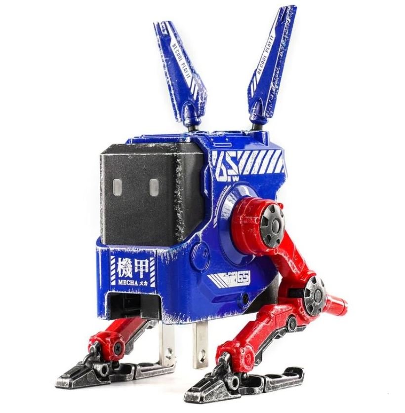 GravaStar Alpha65 65W GaN Fast Charger EU&UK Plug - War Damage Blaze Blue - Level UpGravaStarPower Adapter & Charger Accessories697244891404