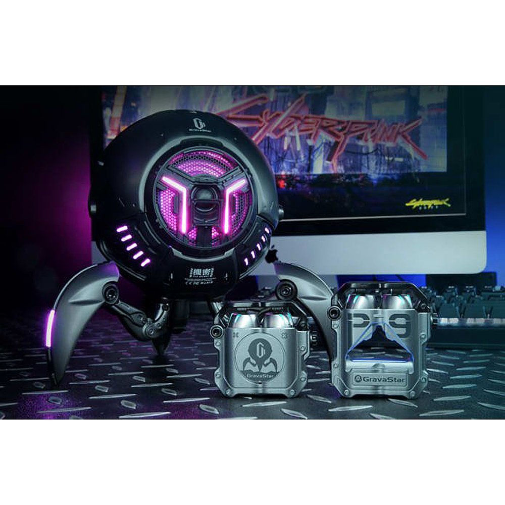 GravaStar Mars Pro Bluetooth 5.0 Speaker with Bass Boost and Stereo Sound ( Normal Version ) - Black - Level UpGravaStarSpeakers6972448920186