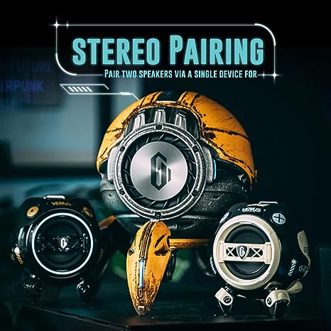 GravaStar Mars Pro Bluetooth 5.0 Speaker with Bass Boost and Stereo Sound- War Damaged Yellow - Level UpGravaStarSpeakers6972448920193