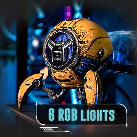 GravaStar Mars Pro Bluetooth 5.0 Speaker with Bass Boost and Stereo Sound- War Damaged Yellow - Level UpGravaStarSpeakers6972448920193