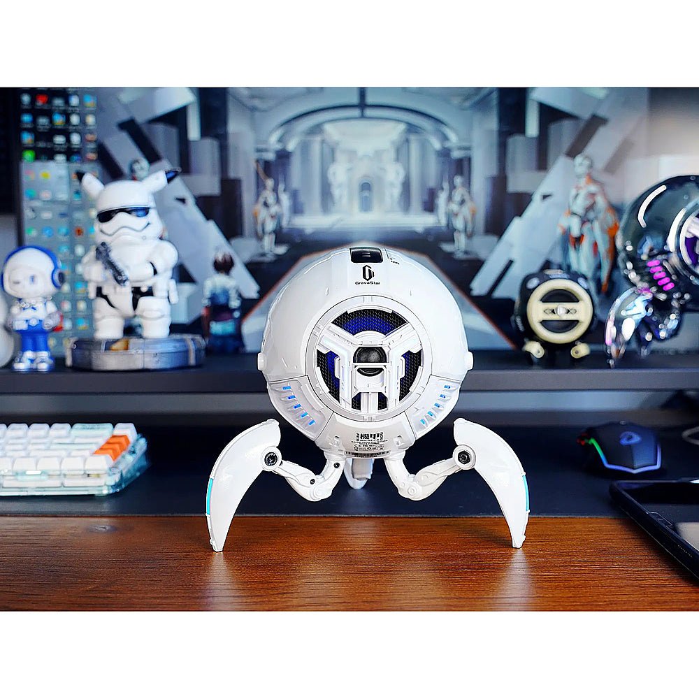 GravaStar Mars Pro Bluetooth 5.0 Speaker with Bass Boost and Stereo Sound - White - Level UpGravaStarSpeakers6972448920278