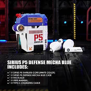 Gravastar Sirius Pro P5 TWS Earbuds - Defense Mecha Blue - Level UpGravaStarEarphone6972448921190