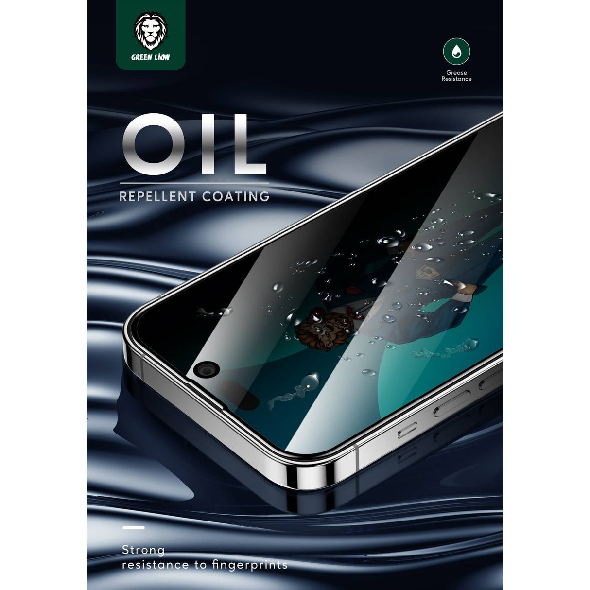 Green Lion 3D Privacy Scratch Free Round Edge for iPhone 14 - Level UpLevel UpMobile Phone Case6935100164212