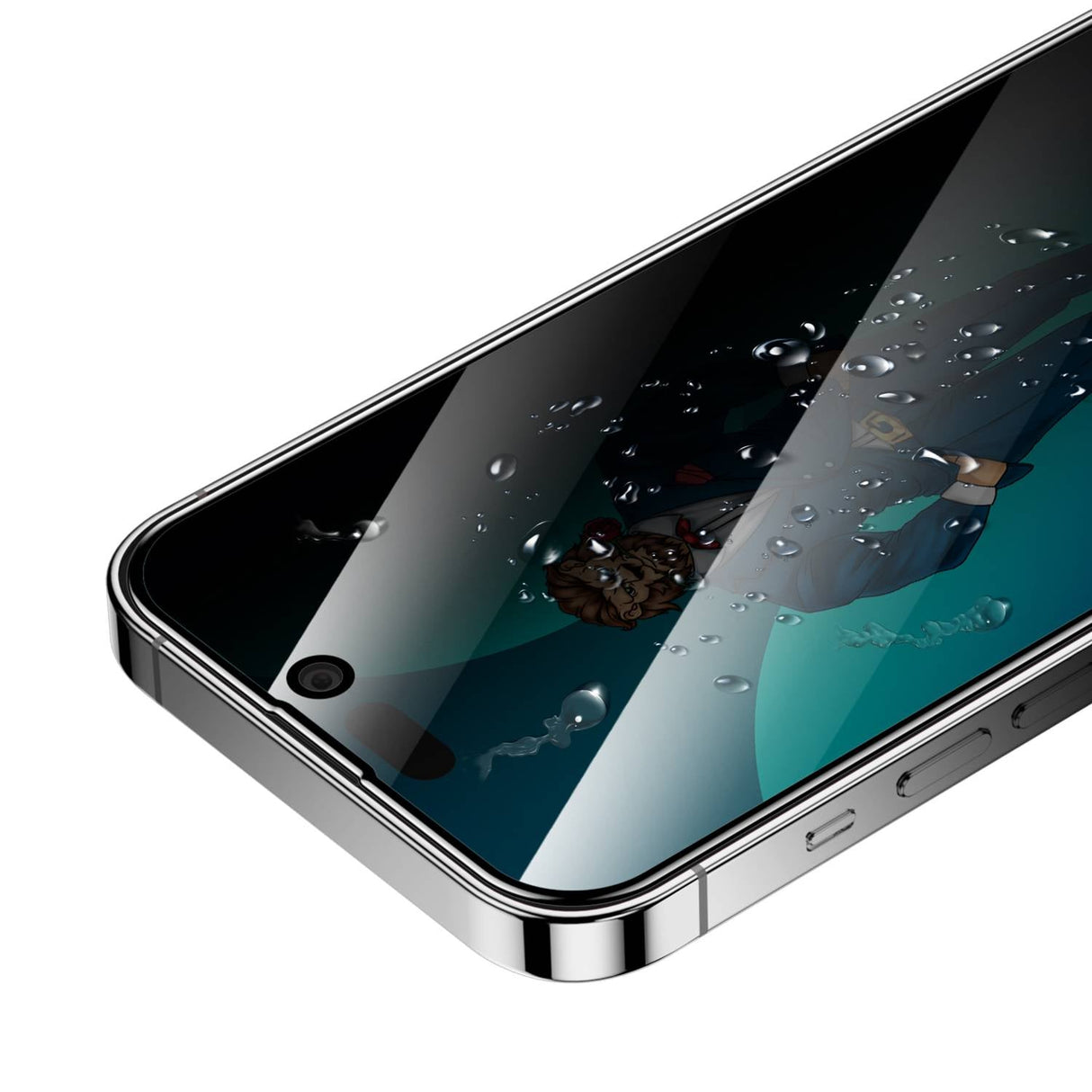 Green Lion 3D Privacy Scratch Free Round Edge Glass Screen Protector for iPhone 14 Max - Black - Level UpLevel UpMobile Phone Case6935100164236